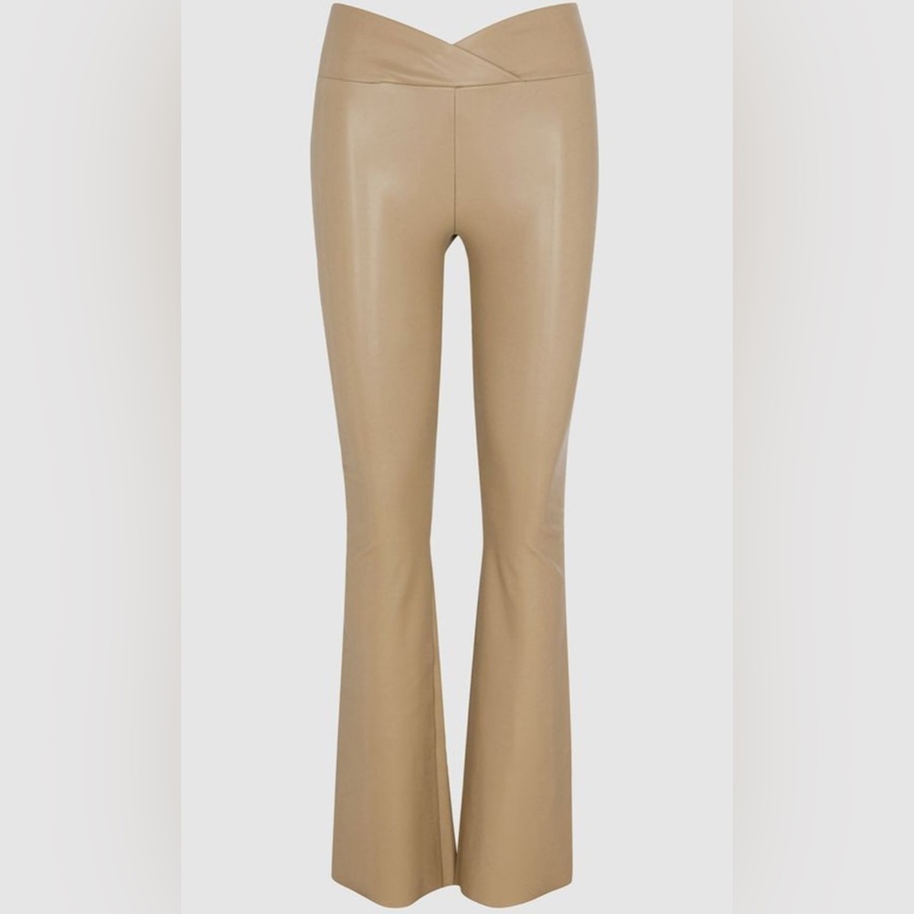 NWT Splendid x Cella Jane Vegan Leather Flare Legging in Camel size XL